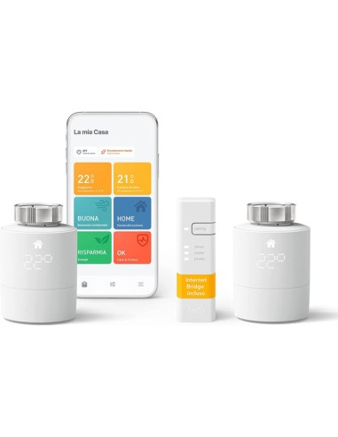 Startkit termostato orizz per radiatore 2 teste...