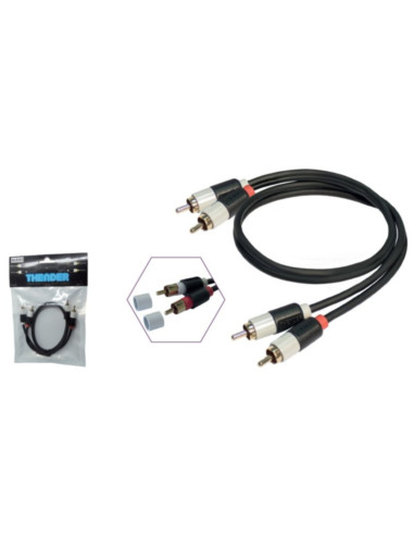 Cavo audio 2x RCA maschio 1m
