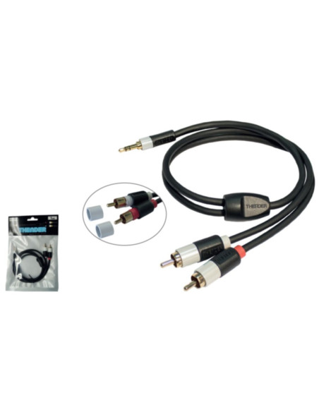 Cavo audio da 2x RCA a jack 3,5mm 1m