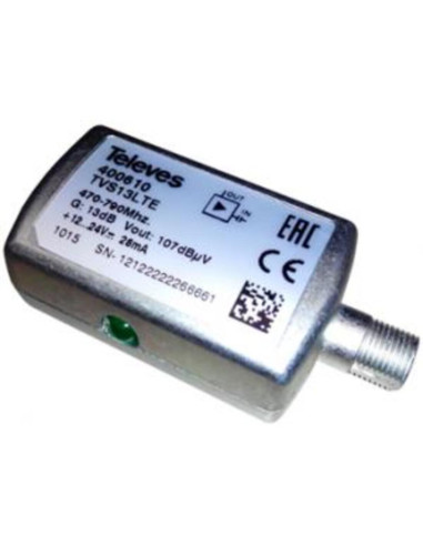 Amplificatore innesto 1i/1u UHF g13dBµV 98dBµV