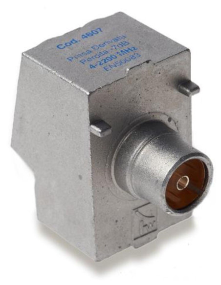 Presa  in pressofusione 2,2 ghz derivata  7 db boccola femmina