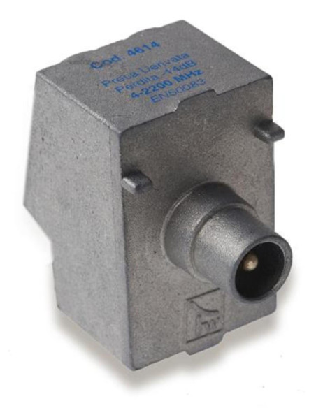 Presa  in pressofusione 2,2 ghz derivata  14 db boccola maschio