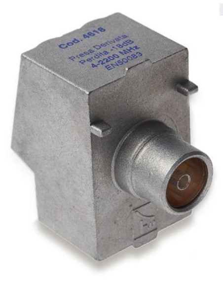 Presa  in pressofusione 2,2 ghz derivata  18 db boccola femmina