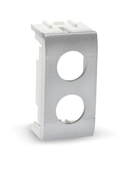 Plastica compatibile light tech metalliz zata singolo frutto per presa demix