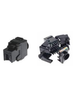 Presa RJ45 cat5e autocrimpante nera