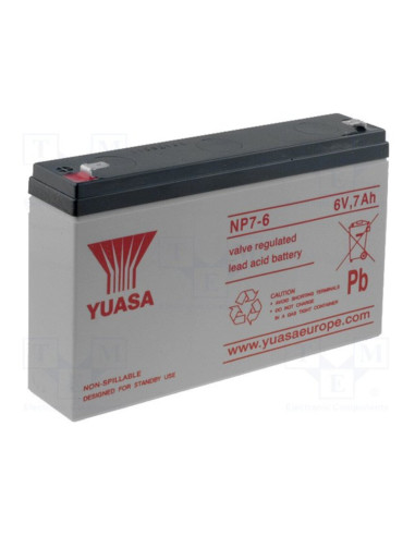 Batteria al piombo Yuasa 6V   7Ah