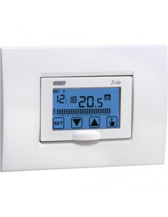 Cronotermostato settimanale da incasso 503 a batteria bianco