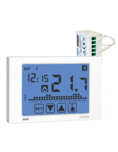 Kit cronotermostato chronos rf bianco + 1...