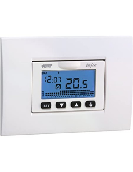 Cronotermostato settimanale da incasso 3 livelli temperatura LCD retroilluminat