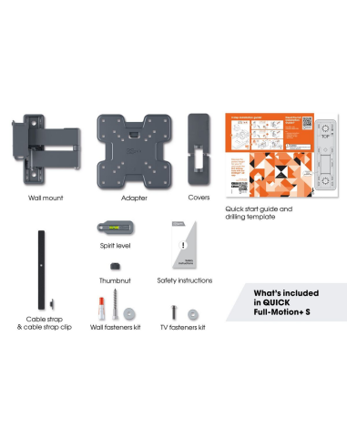 Supporto TV a parete due snodi 19"÷43" max 15kg
