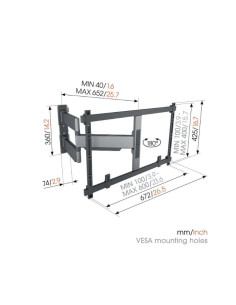 Supporto TV universale 40"÷77" max 45kg ruotabile 180° 2... 2
