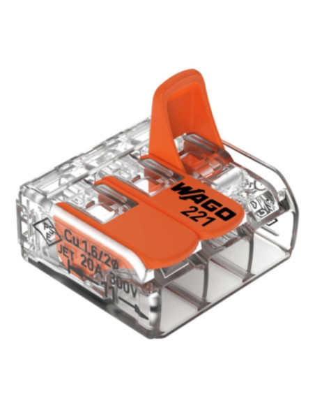 Connettore rapido 3vie 0,14-4mm