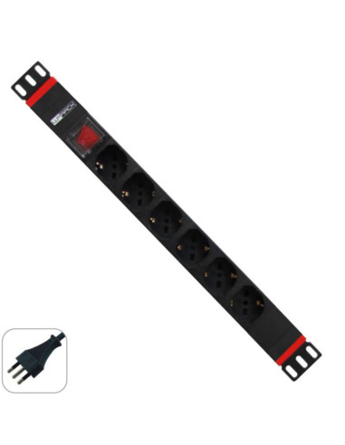 Multipresa rack 19" 6x ita /scucko