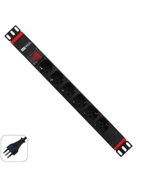 Multipresa rack 19" 6x ita /scucko