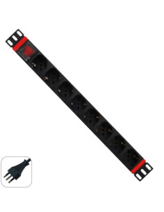 Multipresa rack 19" 8 prese ita/Schuko