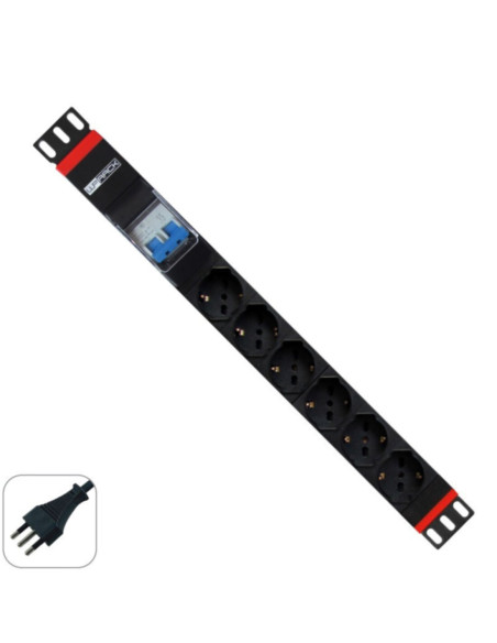 Mutlipresa rack 19" 6x ita /scucko