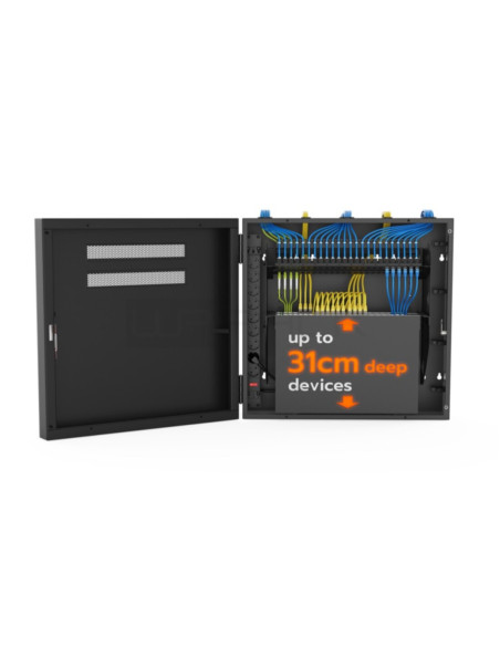 Armadio rack 19" verticale 7+1 unità profondità 200mm nero