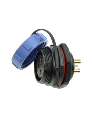 Presa a pannello 3 poli ø 2mm cont. 30a 500 VAC...