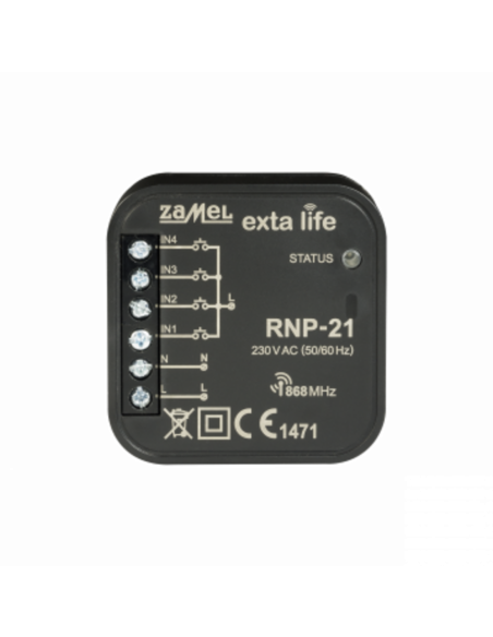 Exta life - trasmettitore 4ch da incasso 230VAC