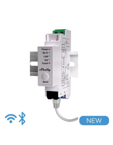 Contatore energia da barra DIN Wi-Fi con 2...