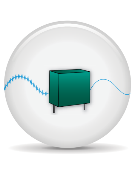 Condensatore X2     220nF 275VAC p15