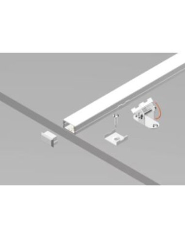 Profilo LED da superficie 21x12mm grigio 3m
