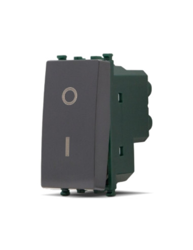 Interruttore bipolare 0-I compatibile PLANA colore nero