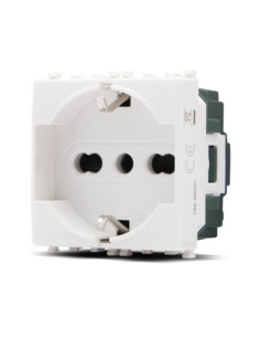 Presa schuko compatibile PLANA colore bianca