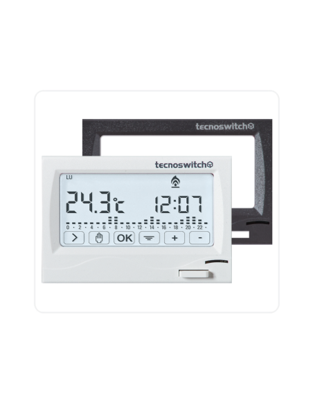 Cronotermostato touch da incasso settimanale a batterie