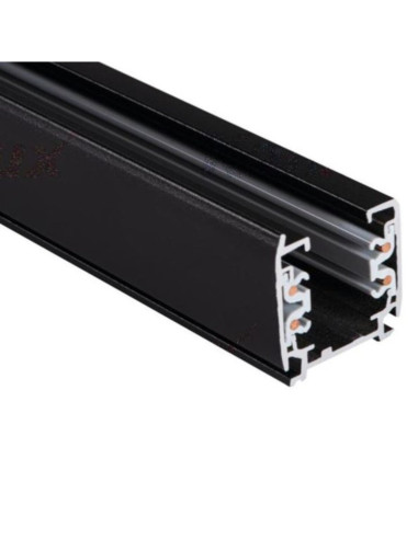 Binario trifase quadrato 2m nero ip20 220Vac 16A