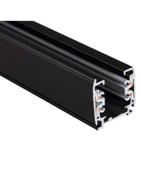 Binario trifase quadrato 2m nero ip20 220Vac 16A