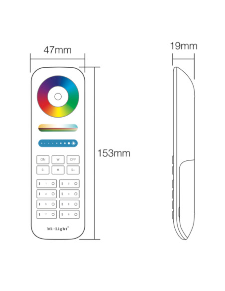 Telecomando RGB+CCT 8 zone