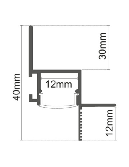 KIT Profilo alluminio per cartongesso filoparete 2m