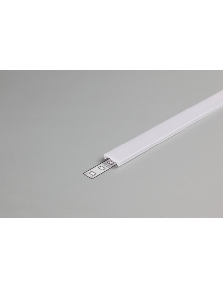 Profilo a parete tipo veletta bianco 2m WALLE12 bianco + cover opaco