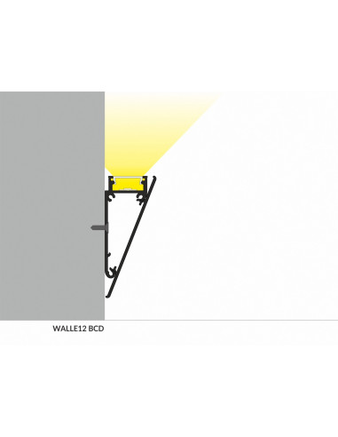 Profilo a parete tipo veletta bianco 2m WALLE12...