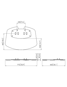 Floor plate extra large nero 2