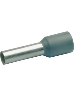 Terminale a bussola isolato x cavo 4mm² grigio -...