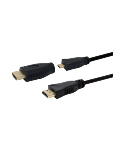 Cavo HDMI hi-speed c/ethernet 4K 60hz 2m adatt micro-d a...
