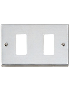 Placca paglierino 2 fori serie magic