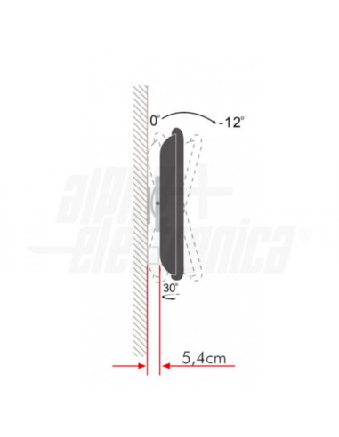 Supporto TV inclinabile 13"-30" max 15Kg