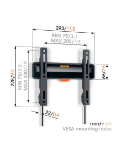 Supporto TV fisso 30Kg vesa 200x200 2