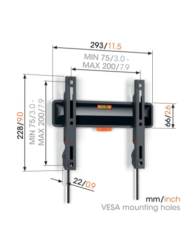 Supporto TV fisso 30Kg vesa 200x200