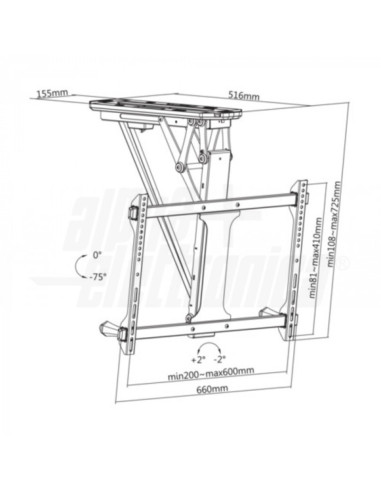 Supporto soffitto tv motorizzato incl 32÷70"...