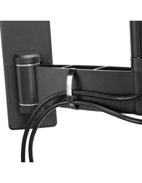 Supporto a parete doppio snodo 32"÷55" max 35kg con blocco sicurezza nero