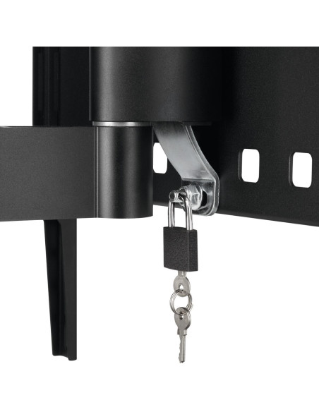 Supporto a parete doppio snodo 32"÷55" max 35kg con blocco sicurezza nero
