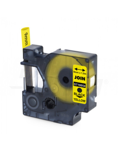 Guaina termorestringente stampabile 1,5m ST0050K testo nero su sfondo giallo 9mm