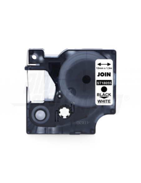 Guaina termorestringente stampabile 1,5m ST0050K testo nero su sfondo bianco 12mm