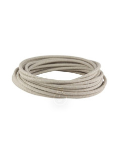 Cavo elettrico in tessuto tondo 3x0,75 canapa tufo