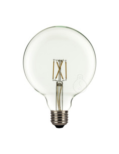 Lampadina LED E27 4W 400lm g125 2700k filamento onda...