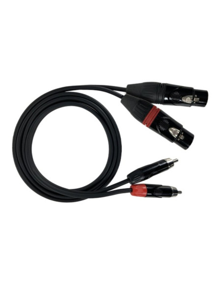 Cavo audio 2x rca m / 2x XLR femmina 1,5m